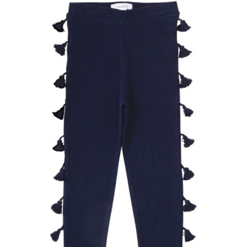 Mud pie Navy tassel pants large 4T/5T